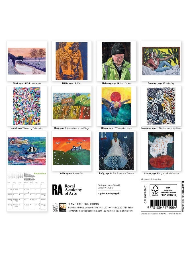 Royal Academy: Young Artists Mini Wall Calendar 2023 (Art Calendar)  - Image 2