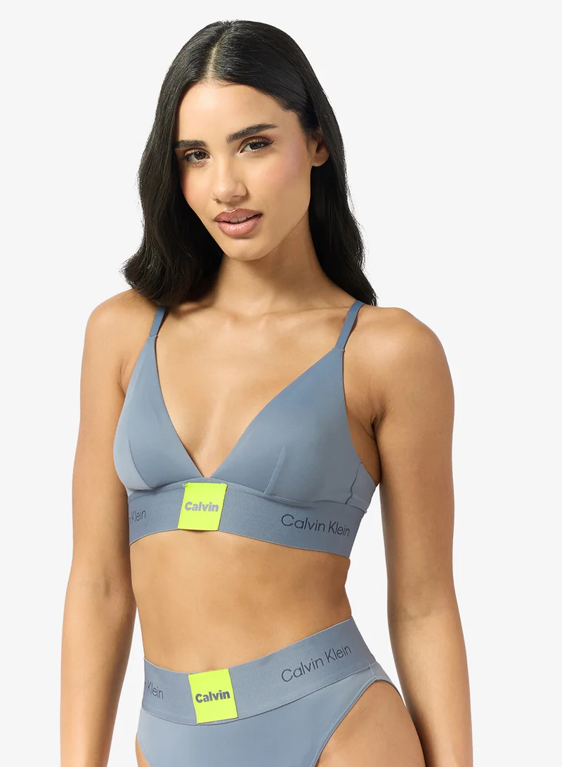 CALVIN KLEIN Logo Unlined Triangle Bralette