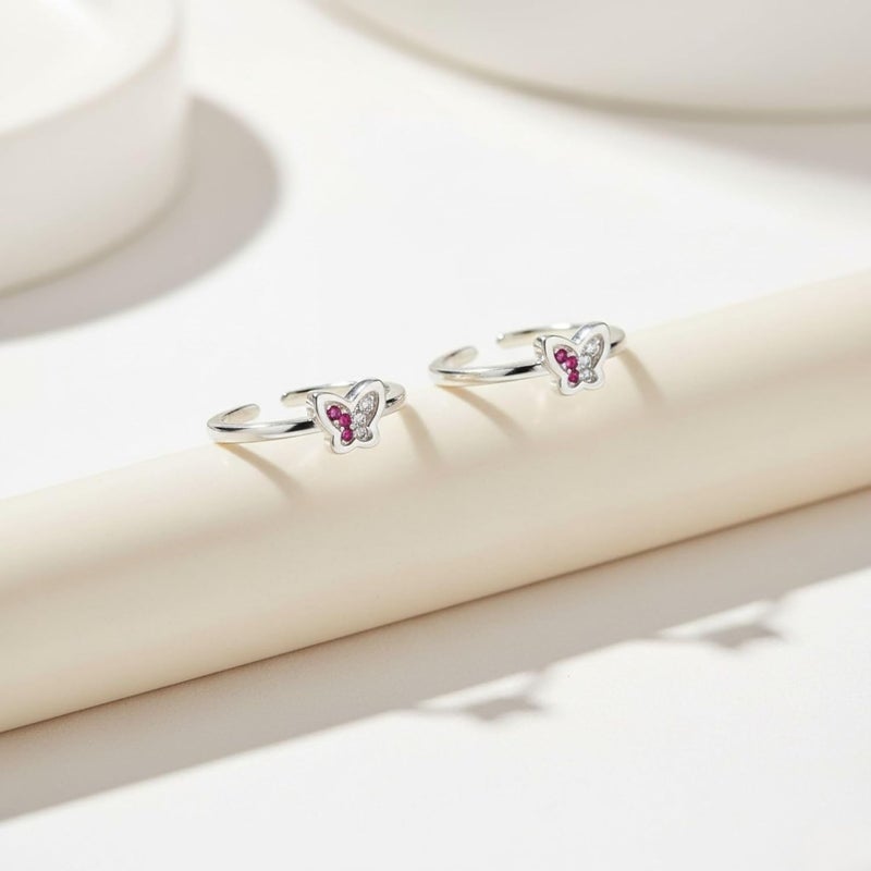 silver chest 925 Sterling Silver Toe Ring for Women Elegant Design | Adjustable Bichiya | Modern Silver Toe Rings for Girls & Womes With Certificate Of Authenticity | Chandi Bichiya Set - Image 5