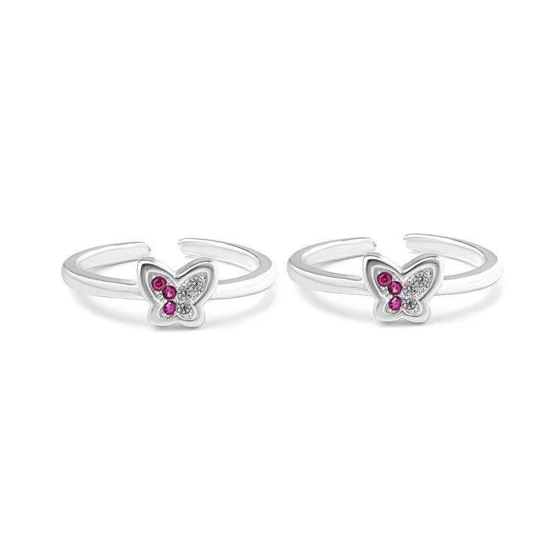 silver chest 925 Sterling Silver Toe Ring for Women Elegant Design | Adjustable Bichiya | Modern Silver Toe Rings for Girls & Womes With Certificate Of Authenticity | Chandi Bichiya Set - Image 1