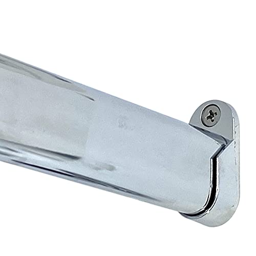 Desunia Oval Closet Rod End Supports | Screw on Type | 15mm x 30mm | Polished Chrome | 2 Pack - Image 3