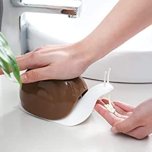 CHALISA SnailShape Liquid Soap Dispenser120ml Portable Snail Shape Liquid Soap Dispenser Hand Wash Dispenser Pump PushType Shampoo Dispenser for Hotel Bathroom - Image 1