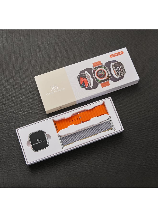 KENNETH SCOTT Unisex Silicone & Nylon Smart Watch KULMX-SSOBX - 43.5 mm  - Image 2