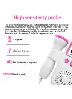Generic Fetal Heart Rate Detector, Portable Fetal Heart Rate Detector, Home Doppler Meter With LCD Display, For Monitoring Baby's Heartbeat At Home  - Image 2