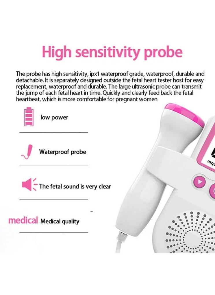 Generic - Fetal Heart Rate Detector, Portable Fetal Heart Rate Detector, Home Doppler Meter With LCD Display, For Monitoring Baby's Heartbeat At Home - Image 1