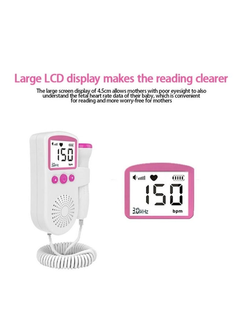 Generic - Fetal Heart Rate Detector, Portable Fetal Heart Rate Detector, Home Doppler Meter With LCD Display, For Monitoring Baby's Heartbeat At Home - Image 1