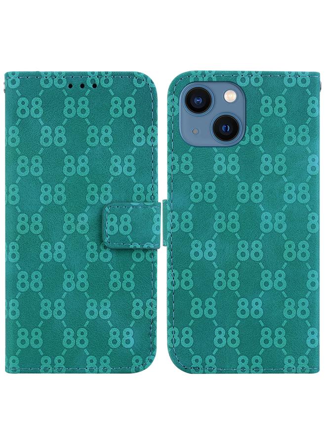 Zaboon Case For iPhone 13 Double 8-shaped Embossed Leather Phone Case - Image 1