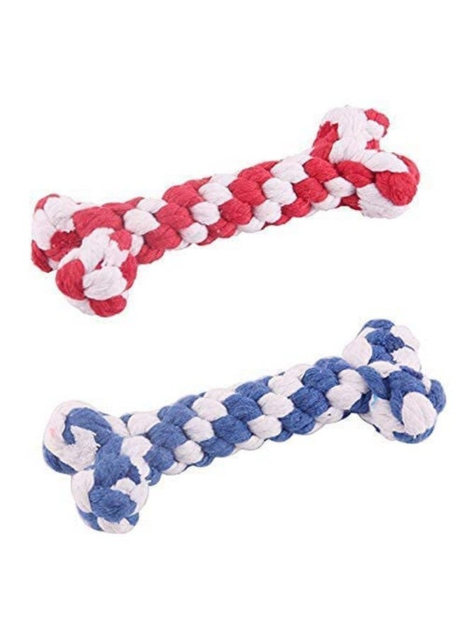 لعبة حبل معقود للكلاب | لعبة شد على شكل دمبل للكلاب | لعبة مضغ للجراء والكلاب البالغة | لعبة حبل للكلاب لعبة مضغ للجراء التي تعاني من التسنين لعبة حبل مضغ (عبوة من قطعة واحدة) - Image 3