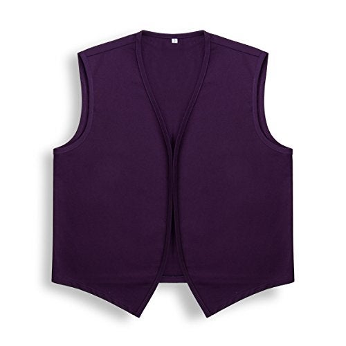 AMNPOLEN Unisex No Pocket Button Uniform Vest Halloween Costume Outfit (Medium, Purple) - Image 1