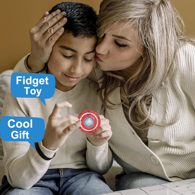 Amarlozn Cool Hammer Fidget Spinner Toy for Kids Adults, 2 in 1 Hammer Metal for Kids Adults, Keychain Infinity Cube for Office Stress Relief, Goody Bag Filler, 2 Pack Birthday (with Case) - Image 5
