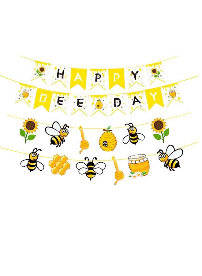 Wishlife Honey Bee Banner Sethappy Bee Day Bannerbumblebee Banner For Bumblebee Party Bumblebee Baby Showerbumblebee Decoration Boysgirlskidshomeclassroombedroom  - Image 1