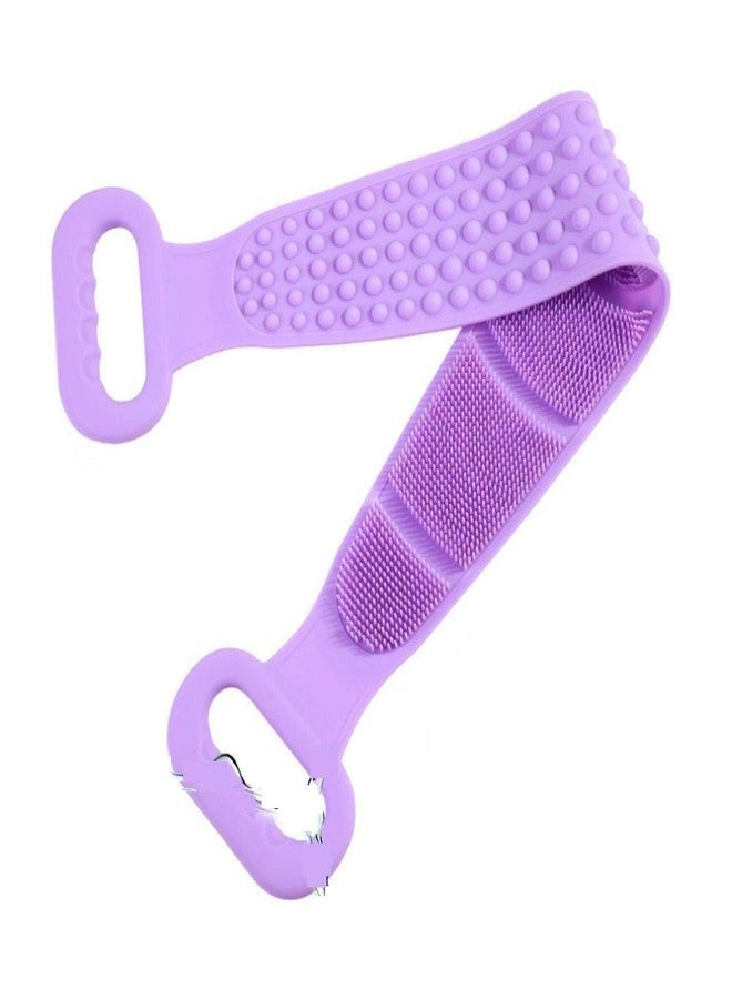 EBOFAB Silicone Dual Sided Back Scrubber Brush Dead Skin Removal Exfoliating Belt for Shower, Easy to Clean, Lathers Well for Men & Women - Image 3
