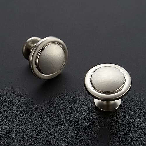 Ravinte 3 Pack 1-1/4 inch Kitchen Cabinet Knobs Brushed Nickel Dresser Zinc Pulls Door Drawer Handles for Dresser Drawers - Image 2