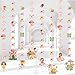 Daifunli 8 Pcs Fairy Party Decorations Fairy First Birthday Hanging Garlands Banner Butterfly Mushroom Flower Paper Cutouts Streamer for Wall Ceiling Decor Wonderland Garden Tale Floral Party Supplies - Image 3
