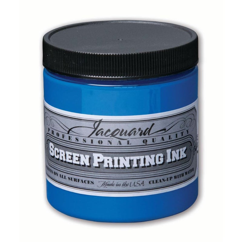 Jacquard Professional Screen Print Ink, Water-Soluable, 4oz Jar, Opaque Blue (128) - Image 1