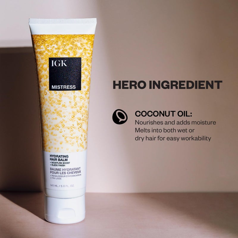 iGK بلسم الشعر المرطب IGK ميسيس | خفيف الوزن + تحكم في التجاعيد + لمعان | نباتي + خالي من التجارب على الحيوانات | 5 أوقية - Image 3