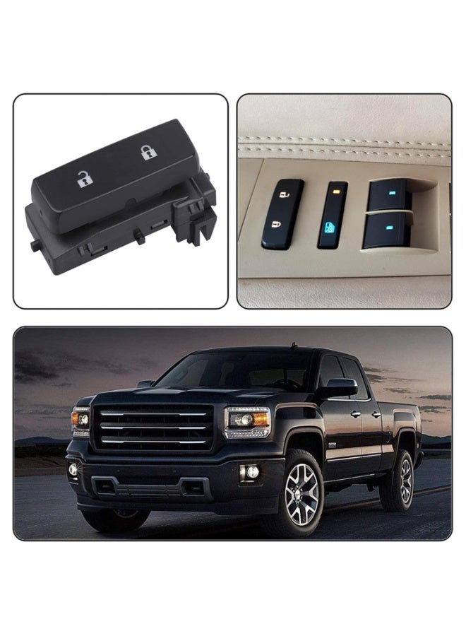 Power Door Lock Switch Control Button Front Left Driver Side Compatible with Chevy Chevrolet Silverado/GMC Sierra 1500 2500HD 3500HD 2007 2008 2009 2010 2011 2012 2013 2014 Replace OEM 15804093 - Image 5