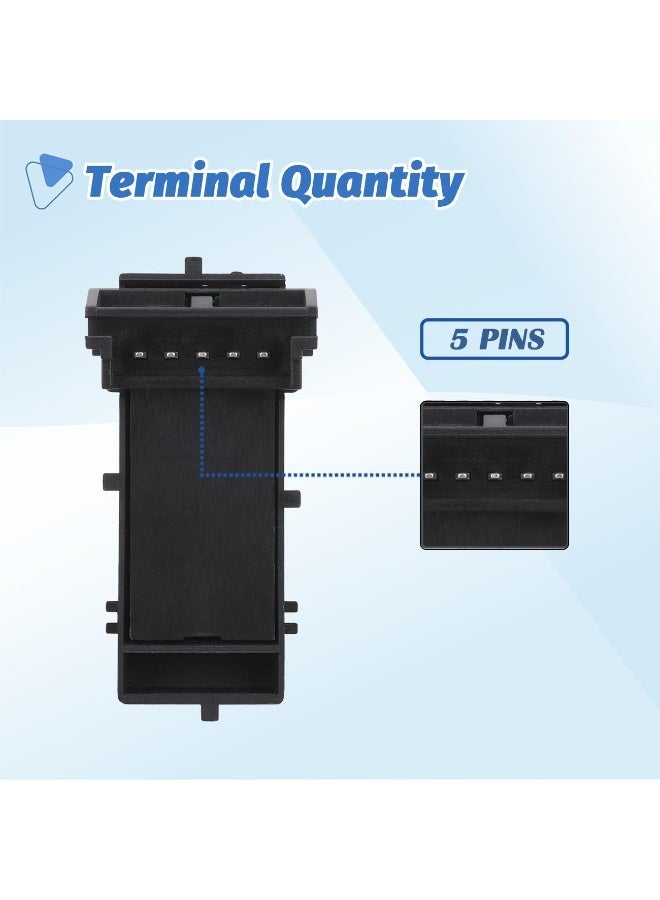 Power Door Lock Switch Control Button Front Left Driver Side Compatible with Chevy Chevrolet Silverado/GMC Sierra 1500 2500HD 3500HD 2007 2008 2009 2010 2011 2012 2013 2014 Replace OEM 15804093 - Image 3