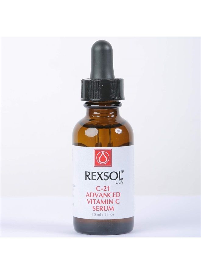 REXSOL 21% ADVANCED VITAMIN C SERUM | ORGANIC VITAMIN C SERUM FOR FACE | NATURAL VITAMIN C SERUM & DARK SPOT CORRECTOR FOR FACE. (30 ml / 1 fl oz) - Image 5