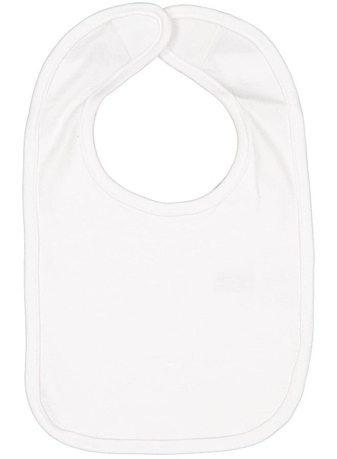 RABBIT SKINS 100% Cotton Premium Jersey Bib (1005) White, OSFA - Image 1