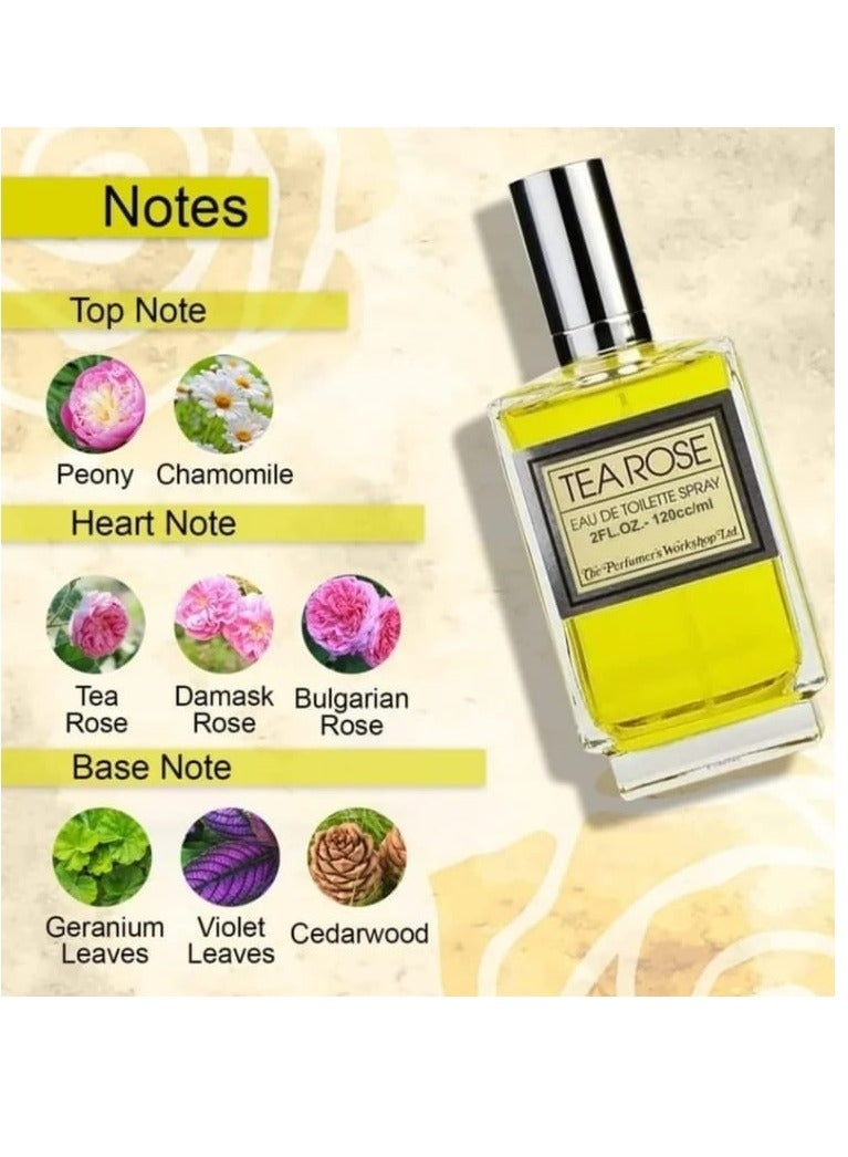 تي روز عطر تي روز تواليت 56 مل - Image 2
