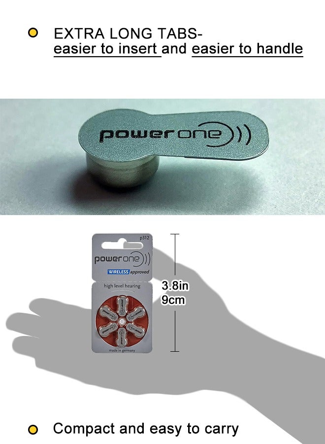 باور ون بطاريات سماعة الأذن Power one 1.45V - عبوة مكونة من 30 قطعة - Image 5
