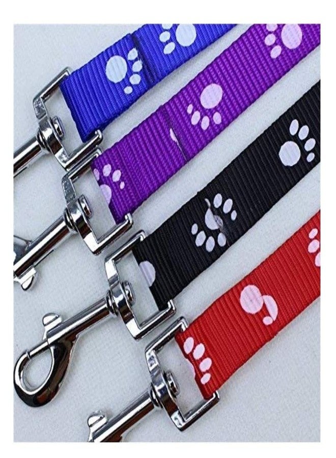 LxPets Nylon Adjustable Leash with Harness Set Printed Nylon Puppy Harness for Small & Medium Dogs Colour May Vary (0.75-inch) 3pcs Set Multicolore - Image 5