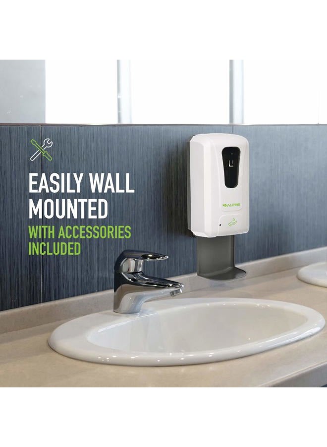 Alpine Industries Automatic Soap Dispenser - Touchless Hand Sanitizer Liquid/Gel Dispenser with Drip Tray - Ideal for Restaurant, Hospital, School, Hotel, Kitchen and Bathroom-1200mL (Liquid), white - Image 5