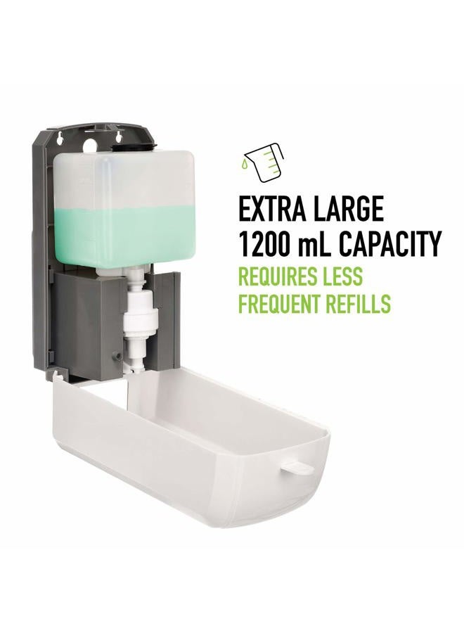 Alpine Industries Automatic Soap Dispenser - Touchless Hand Sanitizer Liquid/Gel Dispenser with Drip Tray - Ideal for Restaurant, Hospital, School, Hotel, Kitchen and Bathroom-1200mL (Liquid), white - Image 4