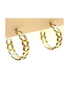 Trio Earrings Gold Chain Hoops  - Image 3
