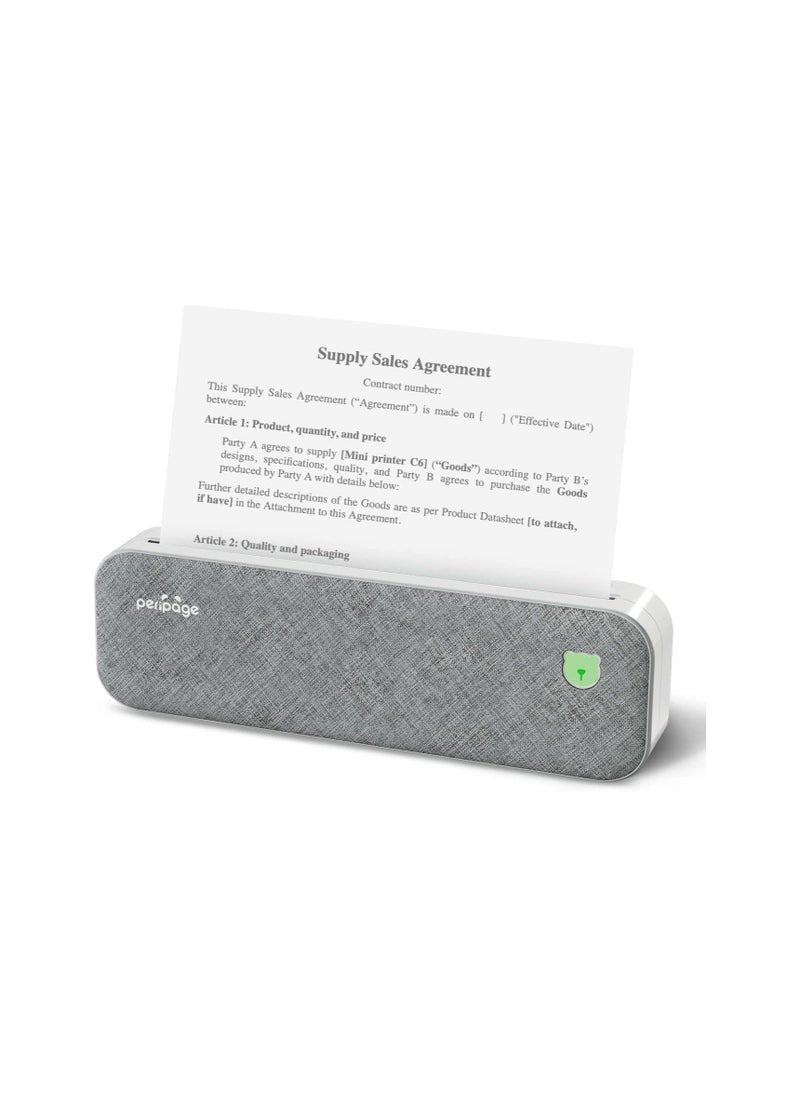 PeriPage - PeriPage A40 Pocket Printer; Wireless Bluetooth Portable Inkless Thermal Printer with Paper Roll for Picture, Label, Memo, Receipt Printing - Image 1