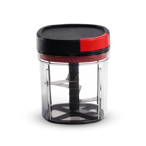 Wonderchef Glory String Vegetable Chopper with 6 Sharp SS Blade, Anti Slip Silicon Base Ring, Air Tight Lid, 900Ml, 1 Year Warranty - Image 1