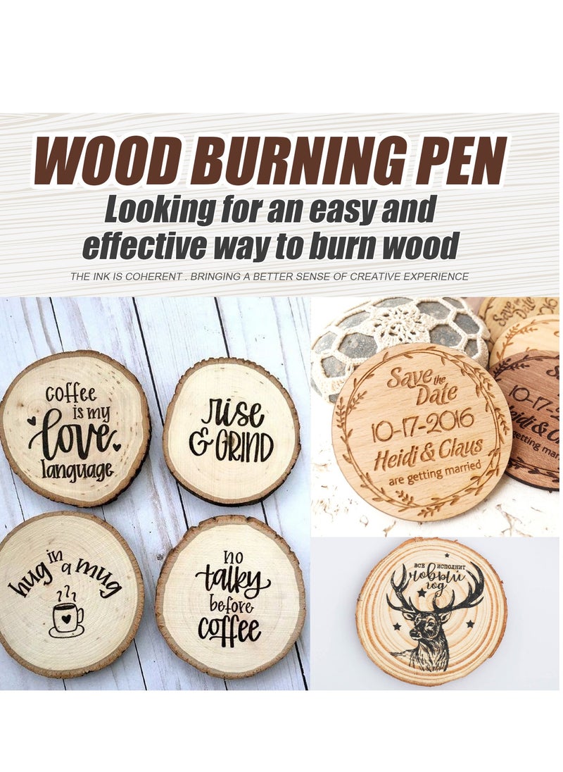 Jaysuing Wood Burning Pen , Heat Sensitive Double Sided Marker for Wood and Crafts Marking Pen 3pcs  - Image 2
