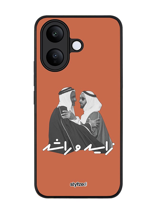 Stylizedd For vivo V60 Lite 5G / V60 Lite 4G Case,Slim fit Camera Protection, Shockproof Thin Phone cover  - Sheikh Zayed And Sheikh Rashid Orange - Image 1