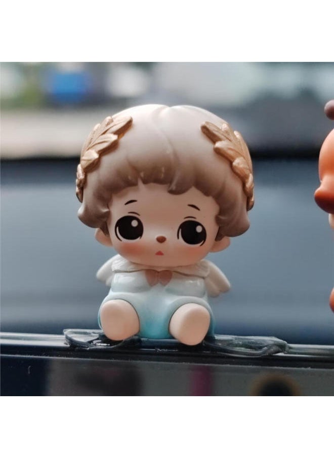 Bubble Mart POP BEAN Bubble Mart Party Series Cute Grain Tide Play Doll Mini Car Ornaments-Specifications:Inosoul Little Angel  - Image 1
