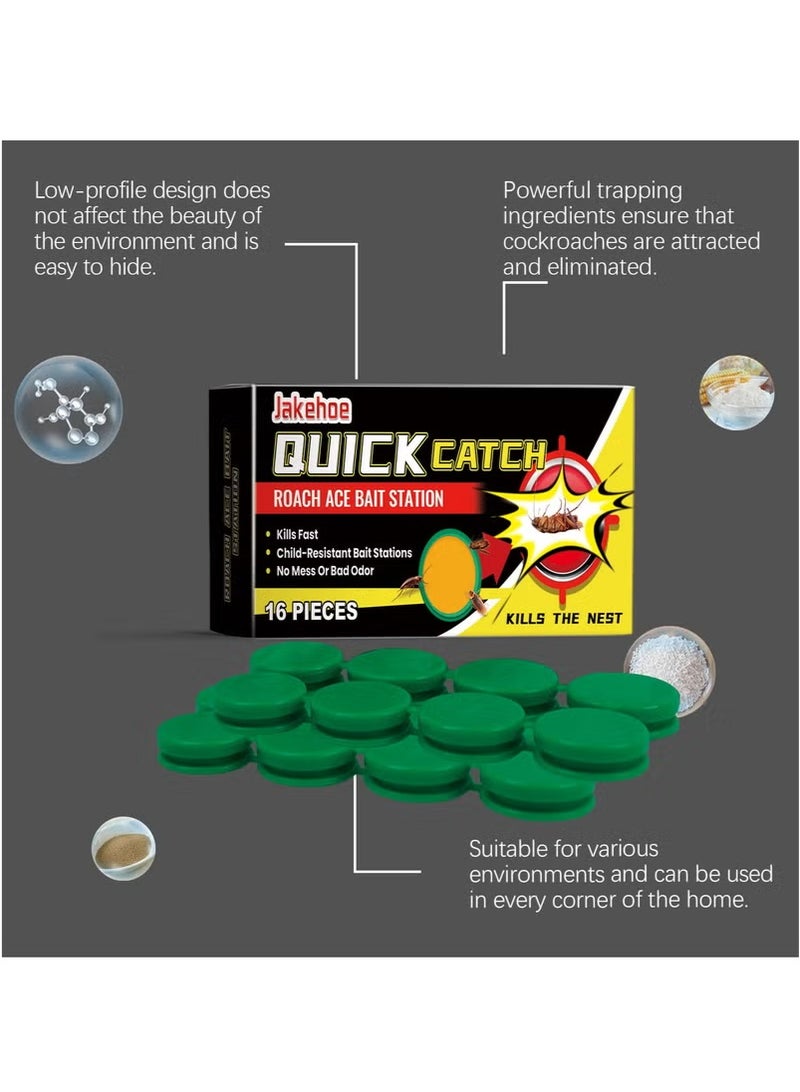 Jakehoe محطة طُعم جيكهو روتش إيس - قاتل صراصير قوي وعديم الرائحة، مناسب للمنازل والمطابخ والأماكن التجارية - Image 3