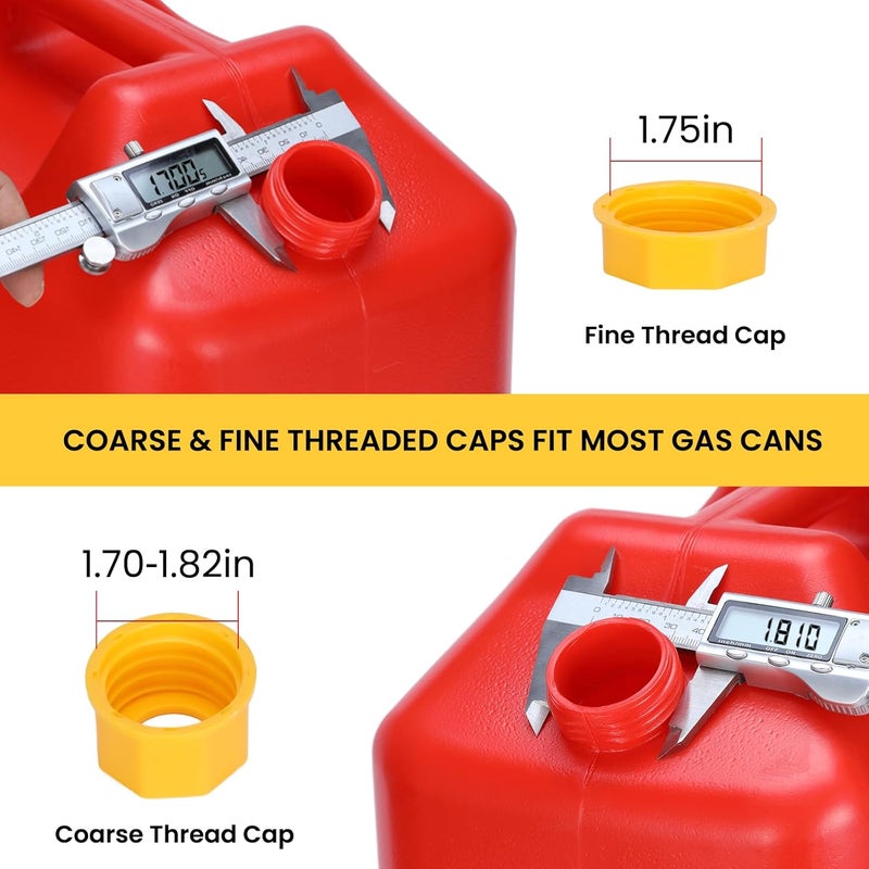 Kilwani Upgraded Gas Can Spout Replacement, 3-Pack Gas Can Nozzle Leak-Proof Design, Gas Can Spouts with Flexible Nozzles Easy Pour, Fuel Can Vent Caps, Drill Bit, Fit for Most 1/2/5/10 Gallon Plastic Gas Can Classic practical design - Image 3