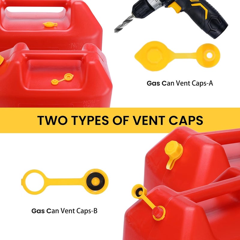 Kilwani Upgraded Gas Can Spout Replacement, 3-Pack Gas Can Nozzle Leak-Proof Design, Gas Can Spouts with Flexible Nozzles Easy Pour, Fuel Can Vent Caps, Drill Bit, Fit for Most 1/2/5/10 Gallon Plastic Gas Can Classic practical design - Image 4
