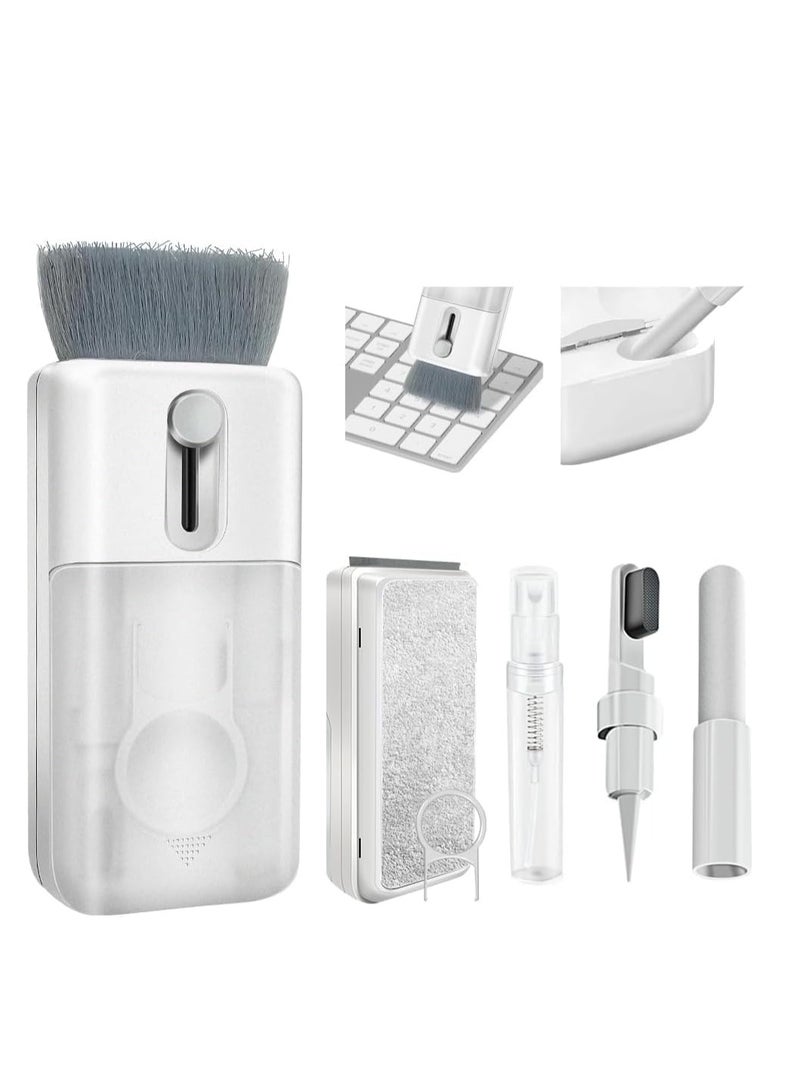 Oasisgalore 6in1 Multifunctional Electronic Equipment Cleaner Kit for Mobile Phone, Keyboard&Bluetooth Earphones, White Electronic Cleaner Tool - Image 1