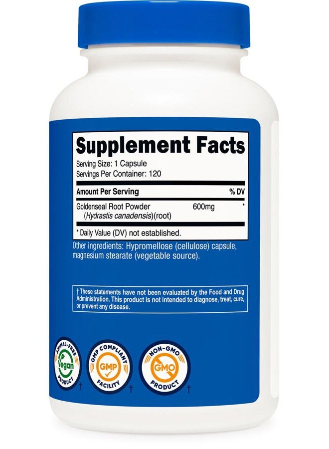 Nutricost Goldenseal Root 600Mg, ules - Non-Gmo, Gluten Free, Veggie Capsules - Image 5