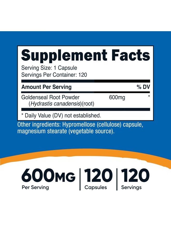 Nutricost Goldenseal Root 600Mg, ules - Non-Gmo, Gluten Free, Veggie Capsules - Image 2