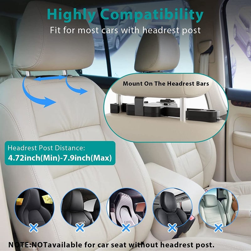 HOLD UP Car Neck Pillow, Car Headrest Pillow Adjustable in 5 Directions Neck Support Pillow for Driver Seat Memory Foam Cervical Support Cushion Accessory for Relief Neck Pain from Driving-Black - Image 4