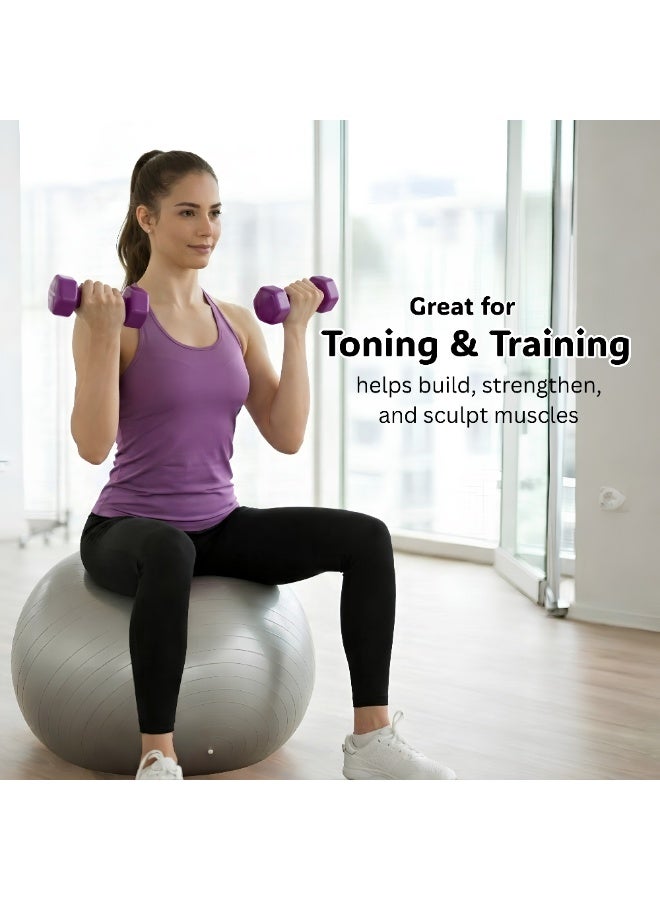 ENDLESS  Vinyl Coated Fixed Dumbbell for Gym Exercises | Pair of 2 Kg ( 2 * 4.4 LB ) | Material : Iron with Vinyl Coat | Weights for Women and Men - Image 5