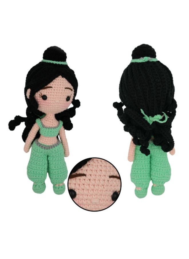 Handmade Crochet Jasmine Princess Doll – 25cm Amigurumi Toy for Babies, Kids & Adults – Natural Cotton, Eco-Friendly - Image 1