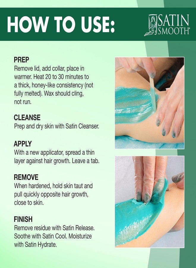 Satin Smooth Green Tea Multidirectional Pebble Wax – Hard Wax Beads for Face & Body, Brazilian Waxing, Hair Removal for Sensitive Skin, 23 oz - Image 5