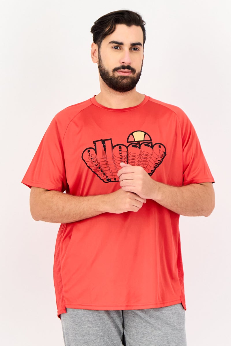 Ellesse Men Sportswear Fit Short Sleeves Training T-Shirt, Red - Image 1