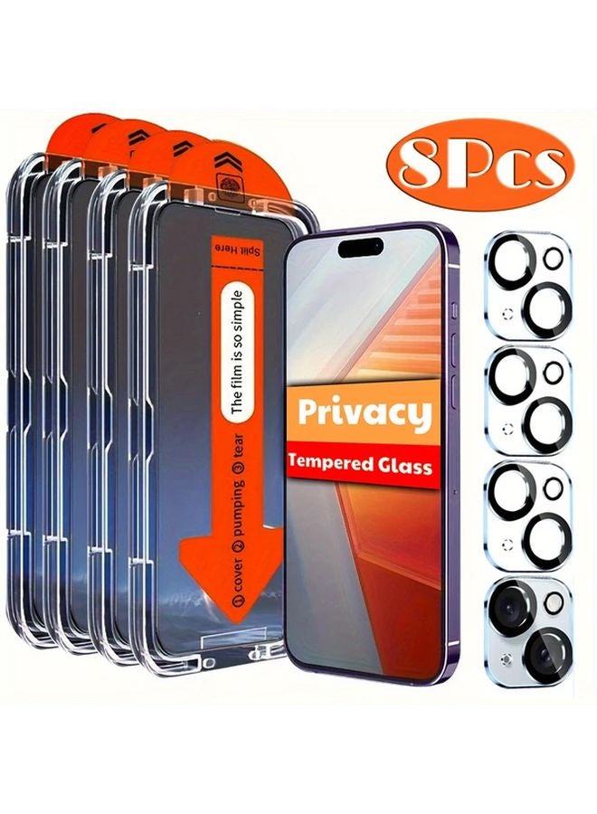 iPhone 15 Plus Privacy Tempered Glass Screen Protector Anti Scratch Glossy Finish - Image 1