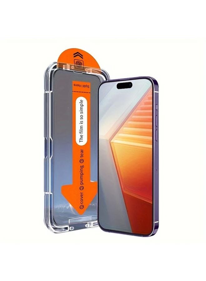 iPhone 15 Plus Privacy Tempered Glass Screen Protector Anti Scratch Glossy Finish - Image 3