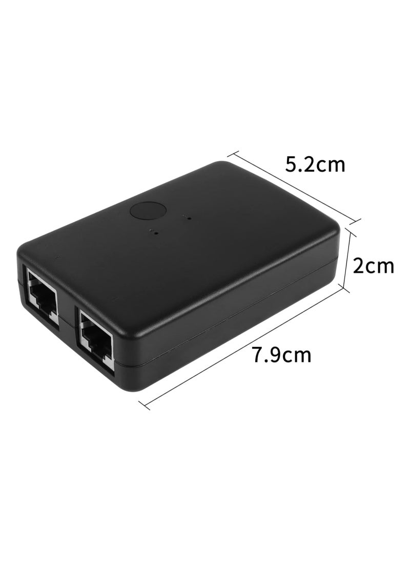 SYOSI - RJ45 Ethernet Switch Selector, Bi-Directional Splitter, Transmission 2 Ports Network Switch Distributor, Hub 2 in 1 Out or 1 in 2 Out 100M with Switcher Intranet Adapter, Plug & Play - Image 1