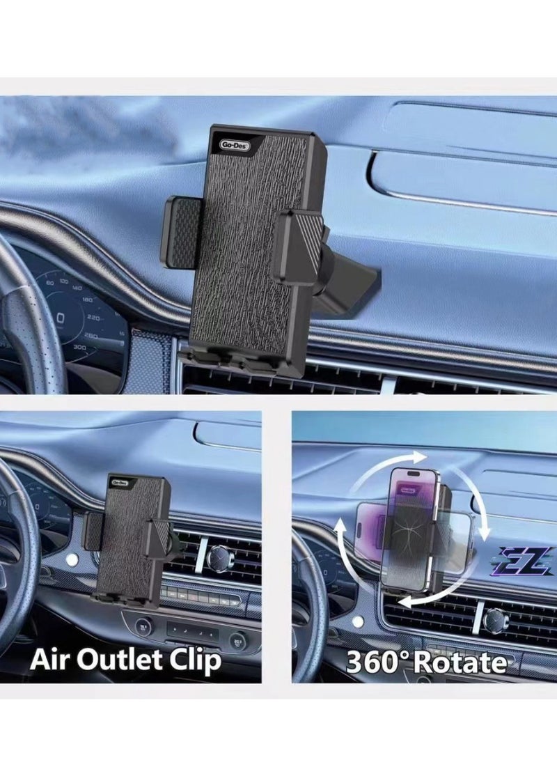 ELTRAZONE Vehicle Car Phone Holder – Rotatable Air Vent Mount for iPhone & Android, Secure Grip Design - Image 2